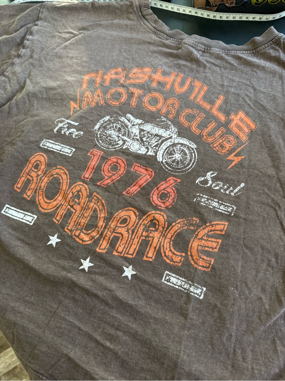 Nashville Motor Club 1976 Roadrace Graphic Tee - Brown